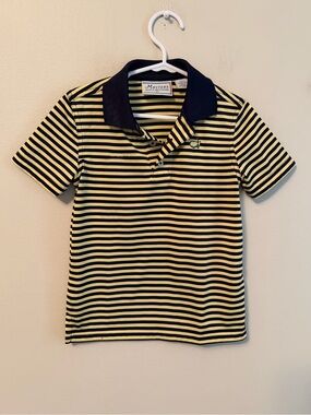 Masters Kids Yellow Striped Polo Shirt